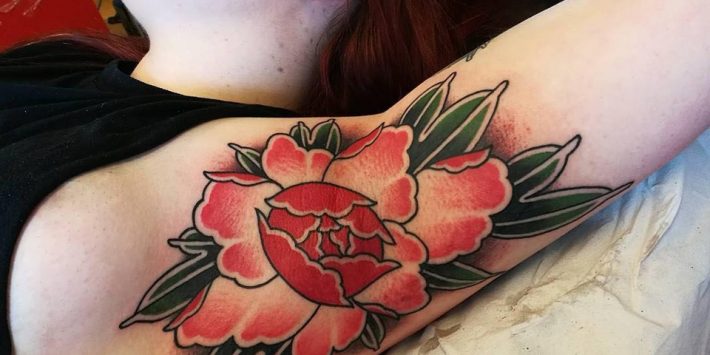 Rose Armpit Tattoo